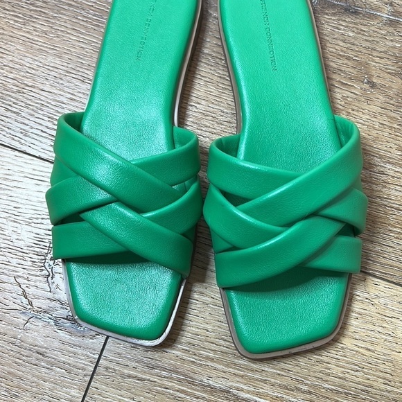 French Connection Shore Green Flat Strappy Sandals Size 7 - Picture 3 of 9